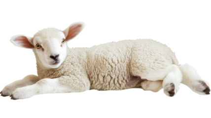 Lamb sheep, isolated on transparent background