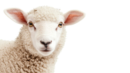 Fototapeta premium Lamb sheep, isolated on transparent background