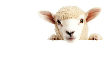 Fototapeta premium Lamb sheep, isolated on transparent background