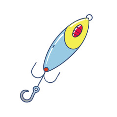 spinner lure vector icon, spinner lure vector illustration-simple illustration of spinner lure, perfect for spinner lure logos and icons and themed design 