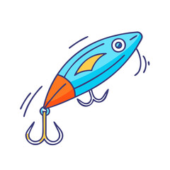 saltwater fishing lure vector icon, saltwater fishing lure vector illustration-simple illustration of saltwater fishing lure, perfect for saltwater fishing lure logos and icons and themed design 