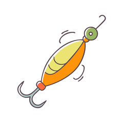 spinner lure vector icon, spinner lure vector illustration-simple illustration of spinner lure, perfect for spinner lure logos and icons and themed design 
