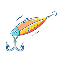 saltwater fishing lure vector icon, saltwater fishing lure vector illustration-simple illustration of saltwater fishing lure, perfect for saltwater fishing lure logos and icons and themed design 