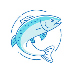 trout fish vector icon, trout fish vector illustration-simple illustration of trout fish, perfect for trout fish logos and icons and themed design 