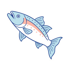 trout fish vector icon, trout fish vector illustration-simple illustration of trout fish, perfect for trout fish logos and icons and themed design 