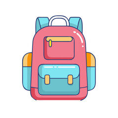 backpack vector icon, backpack vector illustration-simple illustration of backpack, perfect for backpack logos and icons and themed design 