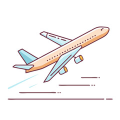 plane takeoff vector icon, plane takeoff vector illustration-simple illustration of plane takeoff, perfect for plane takeoff logos and icons and themed design 