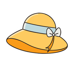 sun hat vector icon, sun hat vector illustration-simple illustration of sun hat, perfect for sun hat logos and icons and themed design 