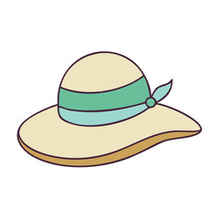 sun hat vector icon, sun hat vector illustration-simple illustration of sun hat, perfect for sun hat logos and icons and themed design 