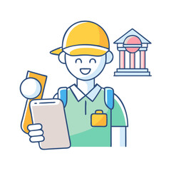 tourist guide vector icon, tourist guide vector illustration-simple illustration of tourist guide, perfect for tourist guide logos and icons and themed design 