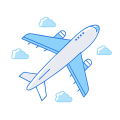 airplane vector icon, airplane vector illustration-simple illustration of airplane, perfect for airplane logos and icons and themed design 
