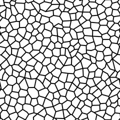 seamless vector pattern featuring irregular polygonal shapes connected by bold black lines on a white background. Ideal for textiles, wallpapers, backgrounds, web design, and modern creative projects