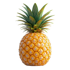 Fototapeta premium Fresh Pineapple Fruit Isolated Transparent Background.