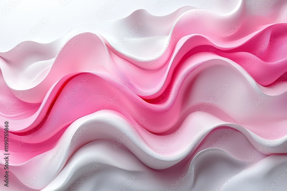 Aufkleber a lively and captivating red and white abstract backdrop with a series of dynamic wavy shapes, compl