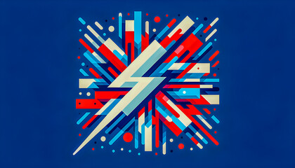 a dynamic and exciting American patriotic illustration backdrop, featuring bold colors, stars, stripes, and iconic symbols, evoking a sense of pride, unity, and national spirit