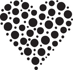 Silhouette of a heart shape, perfect for romantic, love, wedding, Valentine’s Day, and decorative-themed vector illustrations. Editable EPS format.
