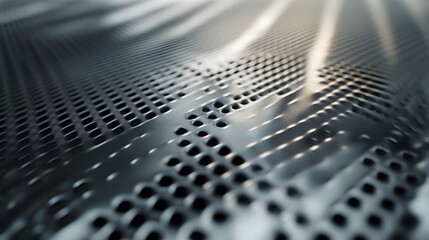 Abstract Metal Texture Background Perforated Steel Plate Industrial Design Modern Grey Silver Pattern Digital Art Graphic Resource Detailed Surface   