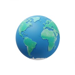 Fototapeta premium Planet 3D icon isolated on white background