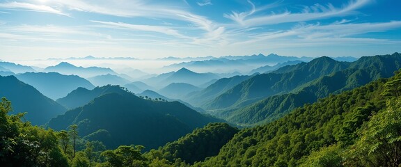Mesmerizing photograph captures a breathtaking vista of a mountain range