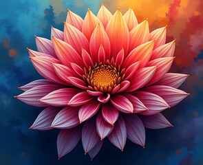 Obraz premium beautiful abstract colorful flower design, generative ai
