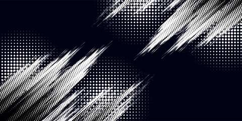 Dots halftone white and blue color pattern gradient grunge texture background. Dots pop art comics sport style vector illustration