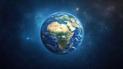 Obraz premium Stunning view of earth from space with vibrant continents and oceans
