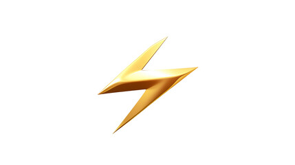Golden Lightning Bolt Icon Energy Power Speed Symbol for Digital Projects Websites and Branding