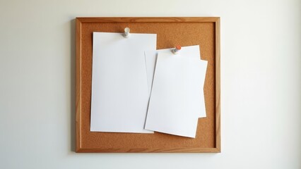 Minimalist DIY cork board with pinned art, perfect for modern decor and organization