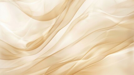 Fototapeta premium Flowing waves of soft beige and cream create a serene, smooth texture, evoking a sense of calm and elegance