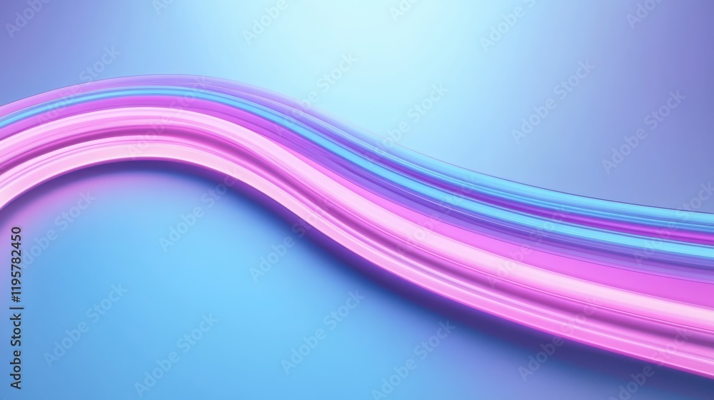 Poster abstract design of growing fractal patterns intertwining with vibrant neon lights