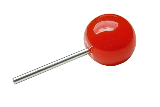 a red lollipop on a stick shaped like an apple PNG image, PNG file, Generative art.
