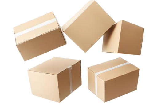 PNG Delivery boxes background cardboard floating.