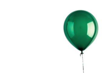 a single green balloon against a transparent background PNG image, PNG file, Generative art.