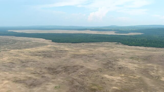 Bledowska Desert aka Polish Sahara aka Pustynia Bledowska. The only desert in Poland and the largest inland area of loose sand in Europe. Silesian Highlands in the Lesser Poland Voivodeship.