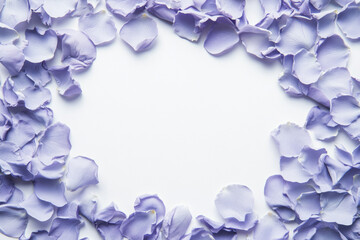 Lavender petal arrangement on a plain background for decorative use