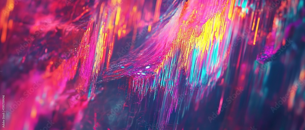 Aufkleber vibrant abstract patterns create a mesmerizing visual experience through distorted digital art