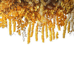 Obraz premium a bunch of pasta on a transparent background PNG image, PNG file, Generative art.