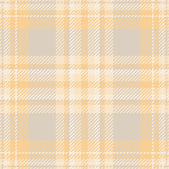 Display textile texture background, teenager vector pattern check. Grand seamless plaid fabric tartan in light and amber colors.