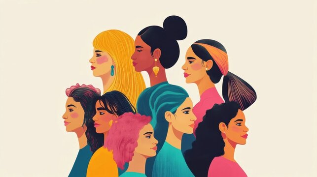diverse women from various backgrounds, showcasing individuality and unity