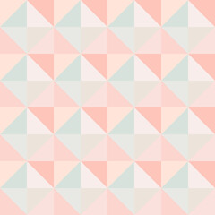 Seamless abstract geometric pattern with pastel triangles vector illustration 