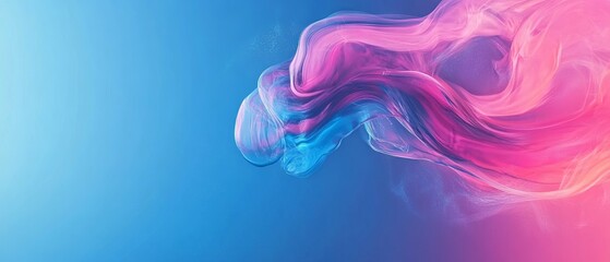 Fototapeta premium Vibrant and colorful abstract fluid art template for creative designs and promotions