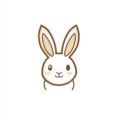 Obraz premium Cute cartoon rabbit head graphic design (1)