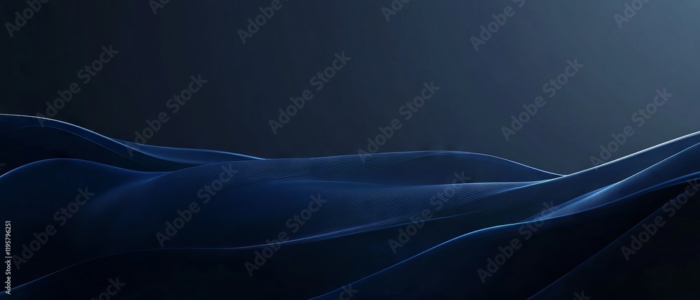 Poster Dynamic dark blue ocean waves create a tranquil yet powerful backdrop for creative projects