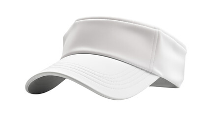 White Visor Mockup Blank Athletic Sun Hat for Branding and Design