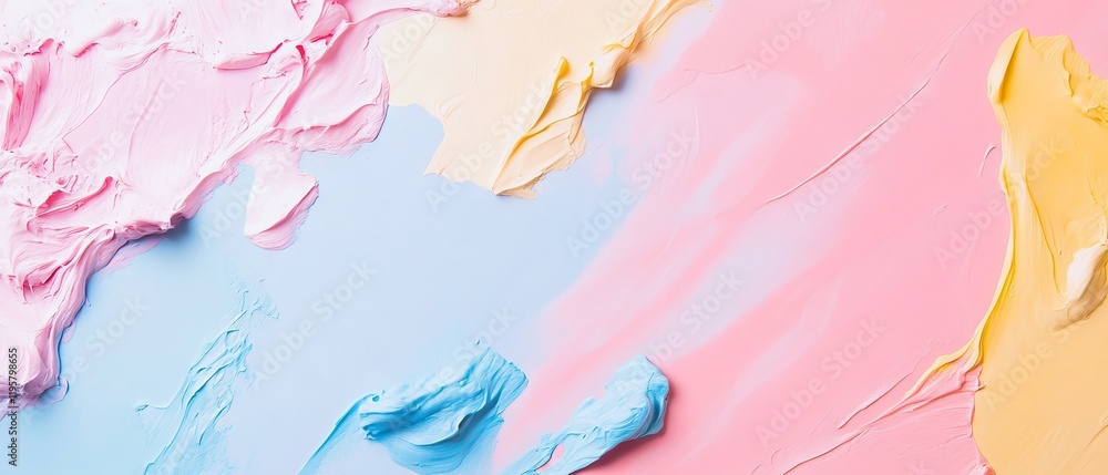 Poster soft pastel gradient banner template with gentle and calming blended colors for various design uses