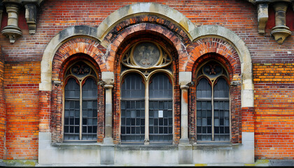 Obraz premium Brick fa? section ade of the H?'tel-Dieu Saint-Jacques