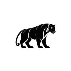 Fototapeta premium Black panther graphic design on white background