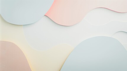 Minimalist Pastel Shapes Composition