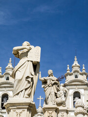 Statues at Sanctuary of Bom Jesus do Monte, a Portuguese Catholic shrine in Tenoes.