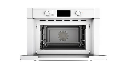 Modern White Built in Oven with Open Door Kitchen Appliance Interior View Clean Design Home Cooking